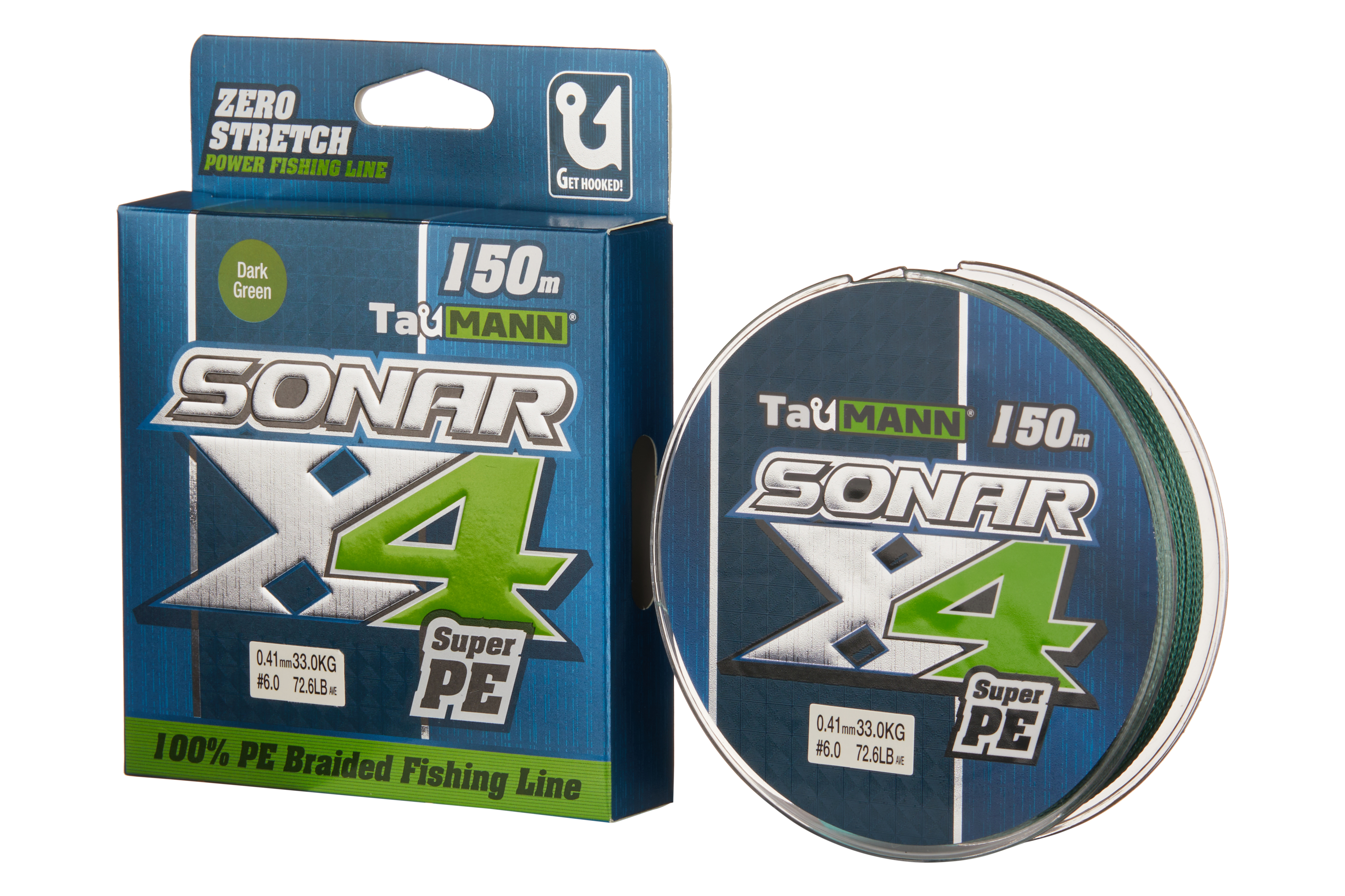 Шнур TauMANN Sonar PE X4 150m #6 (0.41mm) Dark Green