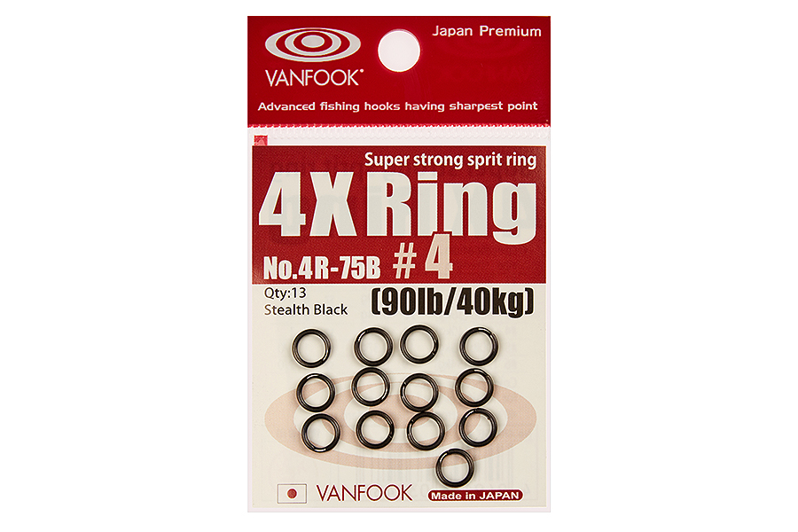 Заводные кольца VANFOOK 4R-75B #4 stealth black