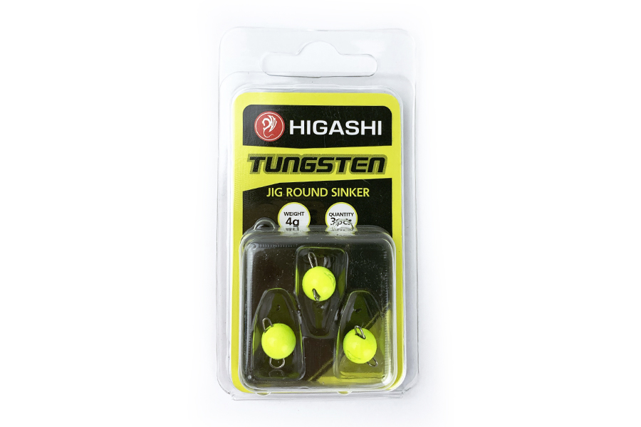 Грузила HIGASHI Jig Tungsten sinker R Fluo Yellow