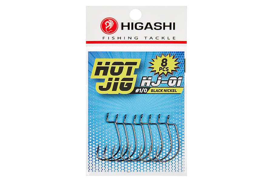 Офсетные крючки HIGASHI Hot Jig HJ-01 #1/0 Black nickel