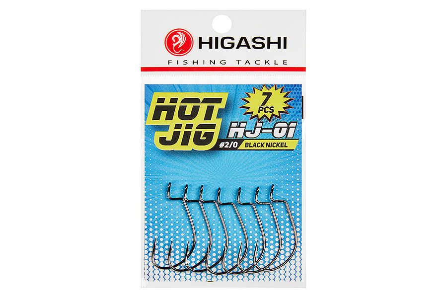 Офсетные крючки HIGASHI Hot Jig HJ-01 #2/0 Black nickel