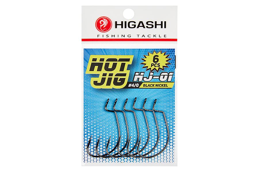 Офсетные крючки HIGASHI Hot Jig HJ-01 #4/0 Black nickel