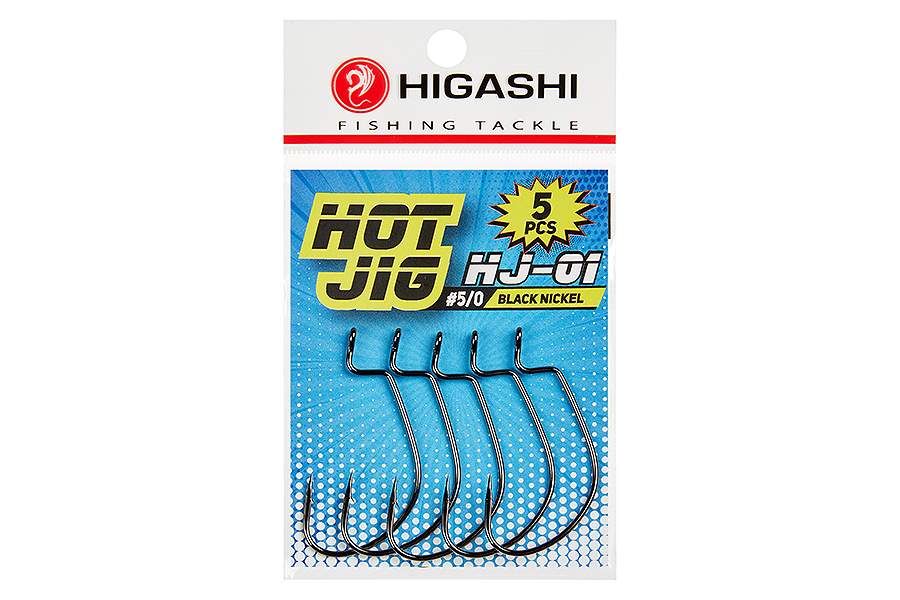 Офсетные крючки HIGASHI Hot Jig HJ-01 #5/0 Black nickel