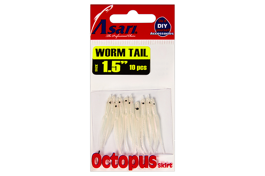 Октопус ASARI Worm Tail 1.5"