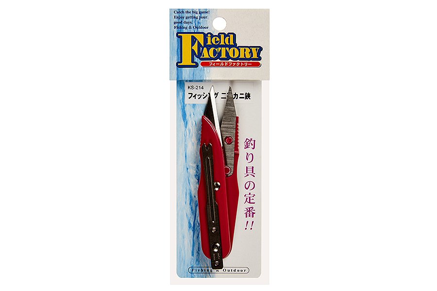 Кусачки для лески FIELD FACTORY Fishing Multipurpose Crab Scissors KS-214 Red