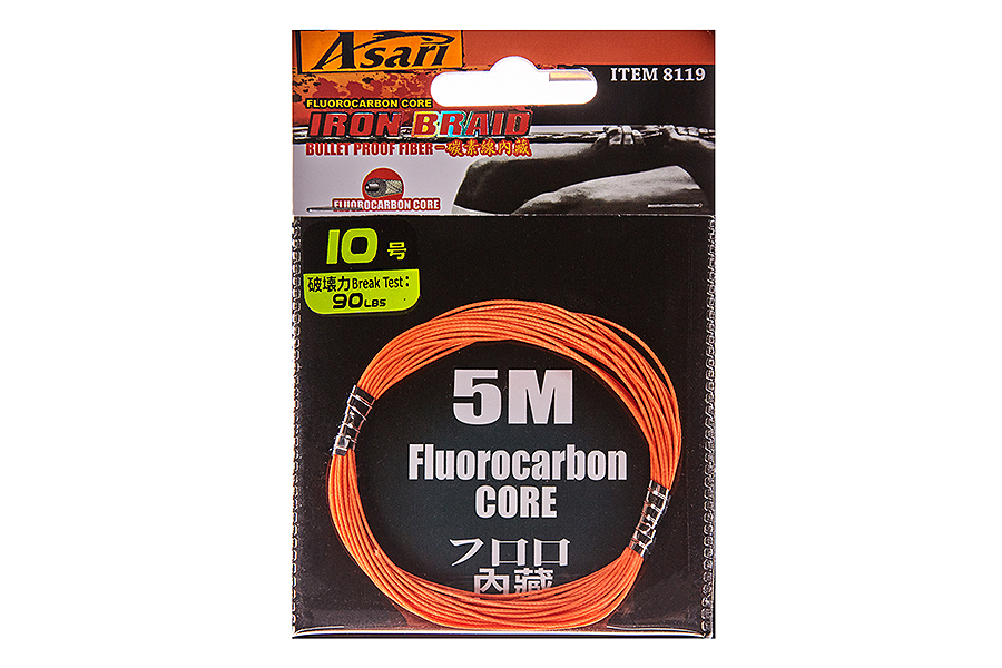 Поводковый материал ASARI Fluorocarbon Core Assist Line 90lbs 5м