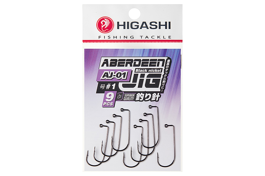 Офсетные крючки HIGASHI Aberdeen Jig AJ-01 #1 Black nickel